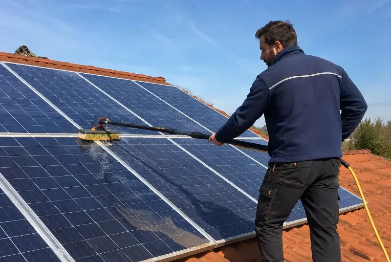 Nettoyage et entretien de panneaux solaires à Puyloubier
